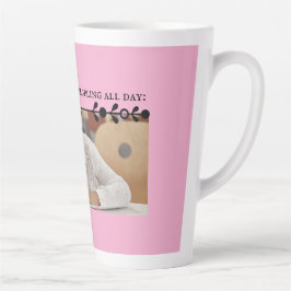 Pink Introvert Meme Latte Tasse