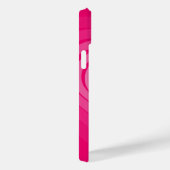 Pink iPhone Case mit dem Wort "Herz" - Ihr Name (Rückseite / Rechts)