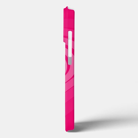 Pink iPhone Case mit Herz und Individuelle Name (Rückseite / Links)