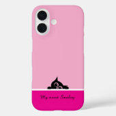Pink iPhone Case with Cute Kitten Design (Rückseite)