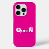 Pink iPhone case with 'Queen' (Rückseite)