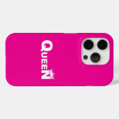 Pink iPhone case with 'Queen' (Rückseite (Horizontal))