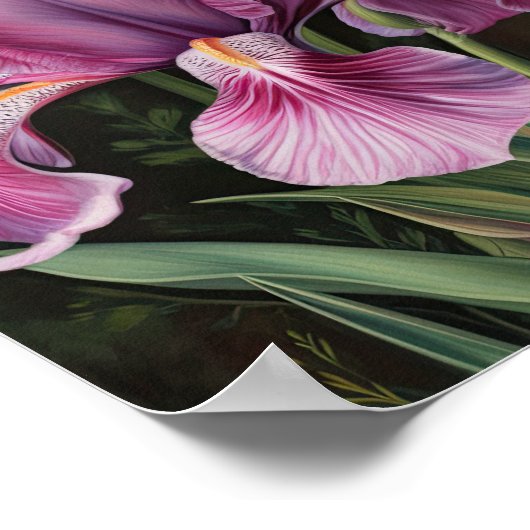 Pink Ire Blume Art Print Poster (Ecke)