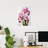 Pink Ire Blume Art Print Poster (Heimbüro)
