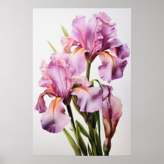 Pink Ire Blume Art Print Poster (Vorne)