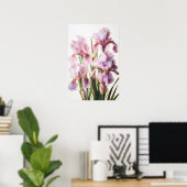 Pink Ire Blume Art Print Poster (Heimbüro)