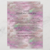 Pink Iredesing Wedding Basket Sign (Vorne/Hinten)