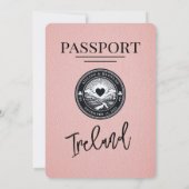 Pink Ireland Pass Einladung zur Hochzeit (Rückseite)