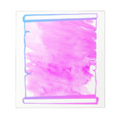 Pink Iridescence Watercolor Scroll Planer Notizblock (Vorderseite)