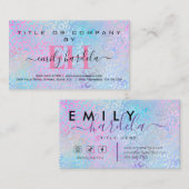 Pink Iridescent Leopard Beruflich Visitenkarte (Vorne/Hinten)