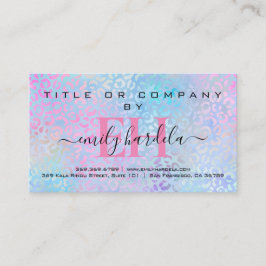 Pink Iridescent Leopard Beruflich Visitenkarte