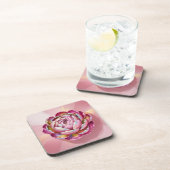 Pink Iridescent Peony Plastic Untersetzer Set (Rechte Seite)