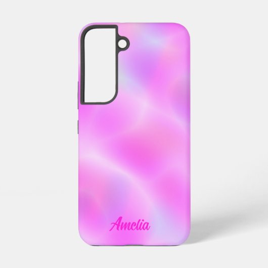 Pink Iridescent Personalisiert Samsung Galaxy Fall Hülle (Rückseite)