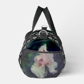 Pink Iris Blume Abstrakte Kunst Personalisiert Duffle Bag (Rechts)