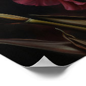 Pink Iris Blume Art Print Poster (Ecke)