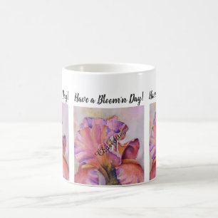 Pink Iris Blume Kaffeetasse
