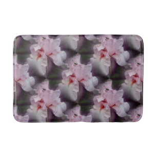 Pink Iris Blume Pattern Badematte