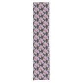 Pink Iris Blume Pattern Kurzer Tischläufer (Vorderseite)