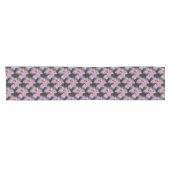 Pink Iris Blume Pattern Kurzer Tischläufer (Horizontal)