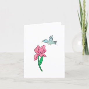 Pink Iris Dankeskarte