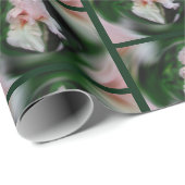 Pink Iris Energies Abstrakte Blumenkunst Geschenkpapier (Rolleneckpunkt)