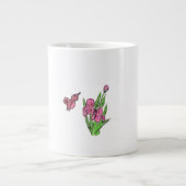 Pink Iris Jumbo-Tasse (Vorderseite)