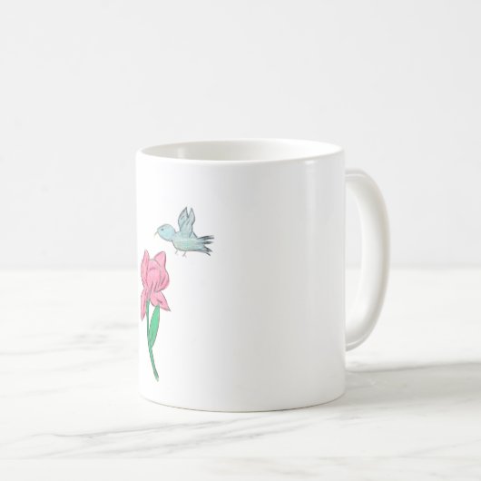 Pink Iris Kaffeetasse (VorderseiteRechts)