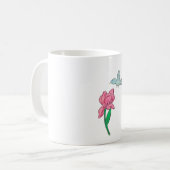 Pink Iris Kaffeetasse (Vorderseite Links)
