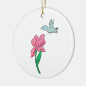 Pink Iris Keramik Ornament (Links)