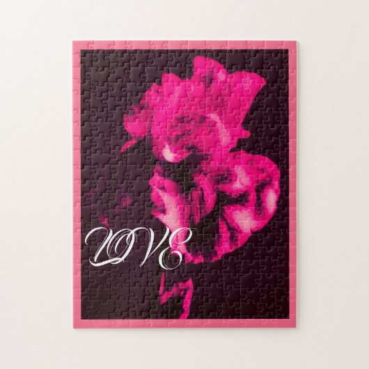 Pink Iris Liebe Puzzle (Vertikal)