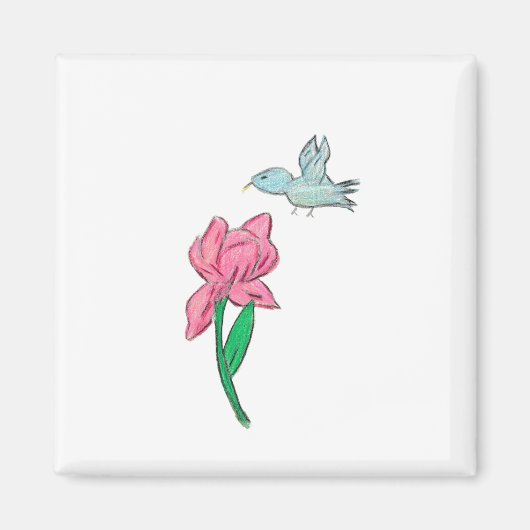 Pink Iris Magnet (Vorne)