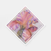 Pink-Iris-Party Serviette (Ecke)