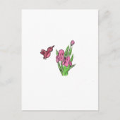 Pink Iris Postkarte (Vorderseite)