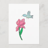 Pink Iris Postkarte (Vorderseite)