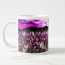 Pink Iris Storm Fields-Tasse Jumbo-Tasse