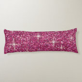 Pink-irisierender Glitzer Seitenschläferkissen (Rückseite)