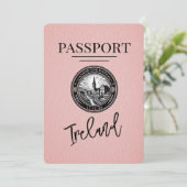 Pink Irland Pass Save the Date (Stehend Vorderseite)
