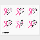 Pink Is For My Daughter Breast Cancer Awareness Runder Aufkleber (Blatt)