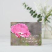 Pink Island Poppy Blume Postkarte (Stehend Vorderseite)