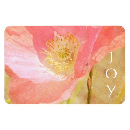 Pink Island Poppy Joy Magnet (Horizontal)