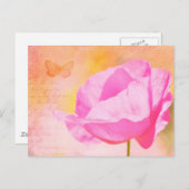 Pink Island Poppy Postkarte (Vorne/Hinten)