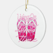 Pink Island Time Keramik Ornament (Links)