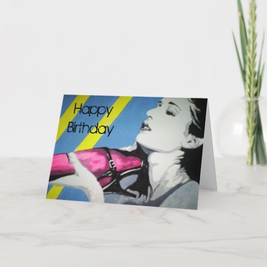 "Pink ist für Mädchen" Geburtskarte Karte (Vorderseite)