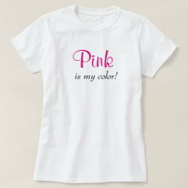 Pink ist meine farbige Niedliche Typografie, Mädch T-Shirt