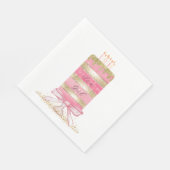 Pink "It's a girl" Serviette (Ecke)