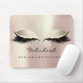 Pink Ivory Glitzer Name Beauty Lashes Makeup Mousepad (Mit Mouse)