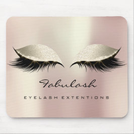 Pink Ivory Glitzer Name Beauty Lashes Makeup Mousepad