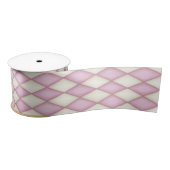 Pink & Ivory Harlequin Pattern Messe Satinband (Spule)