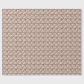 Pink & Ivory Peonies auf Gray Geschenkpapier (Flach)