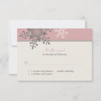 Pink Ivory Snowflake Winter Wedding Repair Card